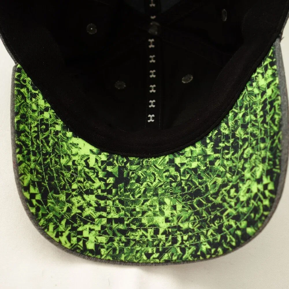 Under Armour Gray &‎ Neon Green Youth Fitted Baseball Hat Cap Sz SM / MD